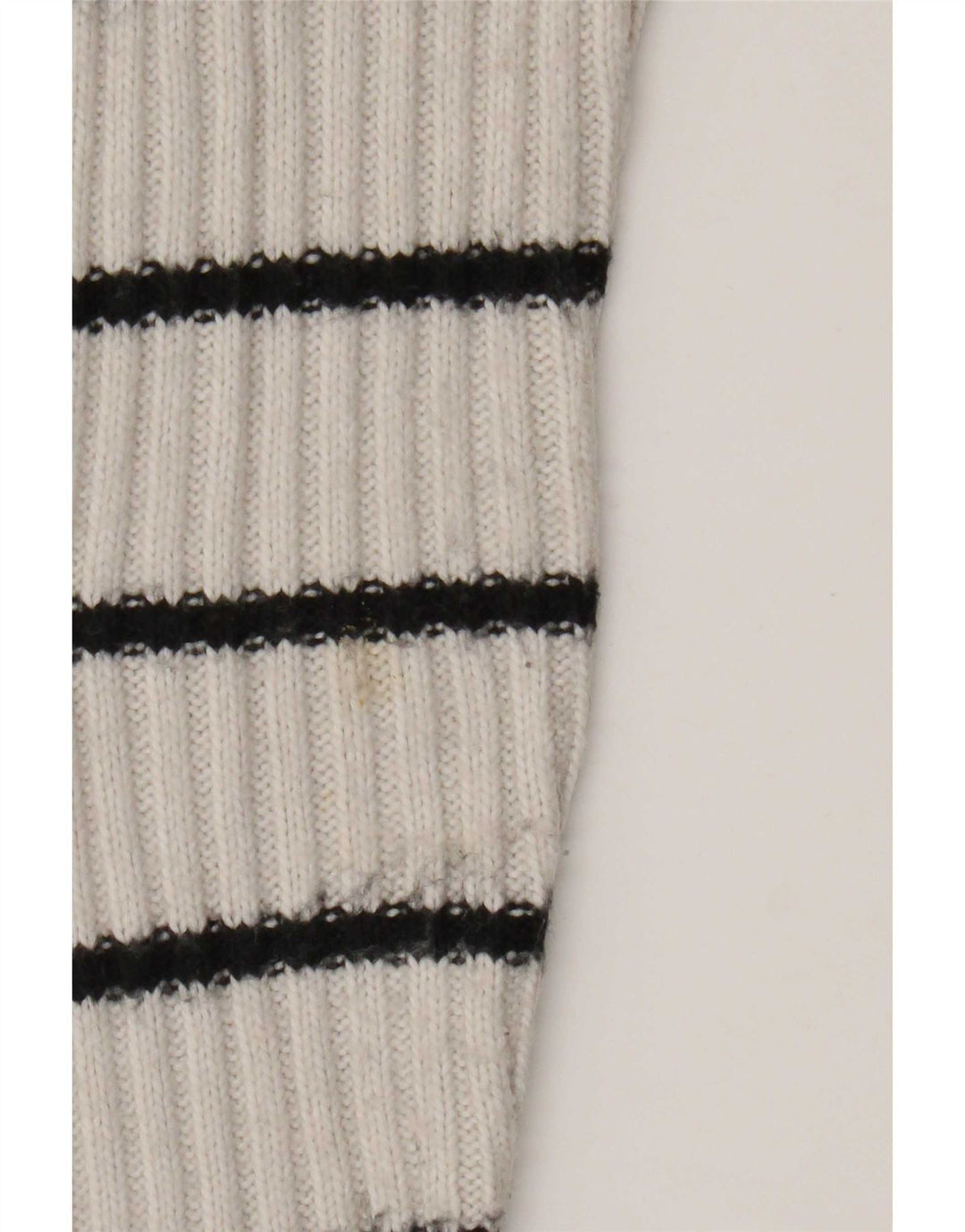 Maglione maglione girocollo da donna Marks & Spencer UK 10 piccolo a righe bianche