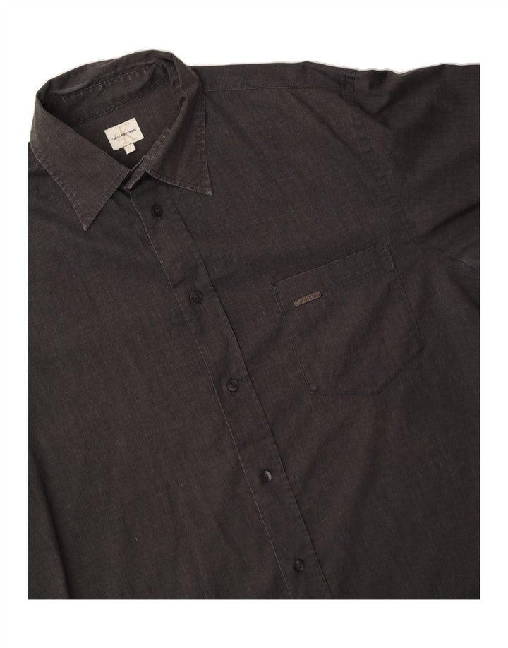 CALVIN KLEIN Mens Shirt XL Grey Cotton Vintage Calvin Klein and Second-Hand Calvin Klein from Messina Hembry 