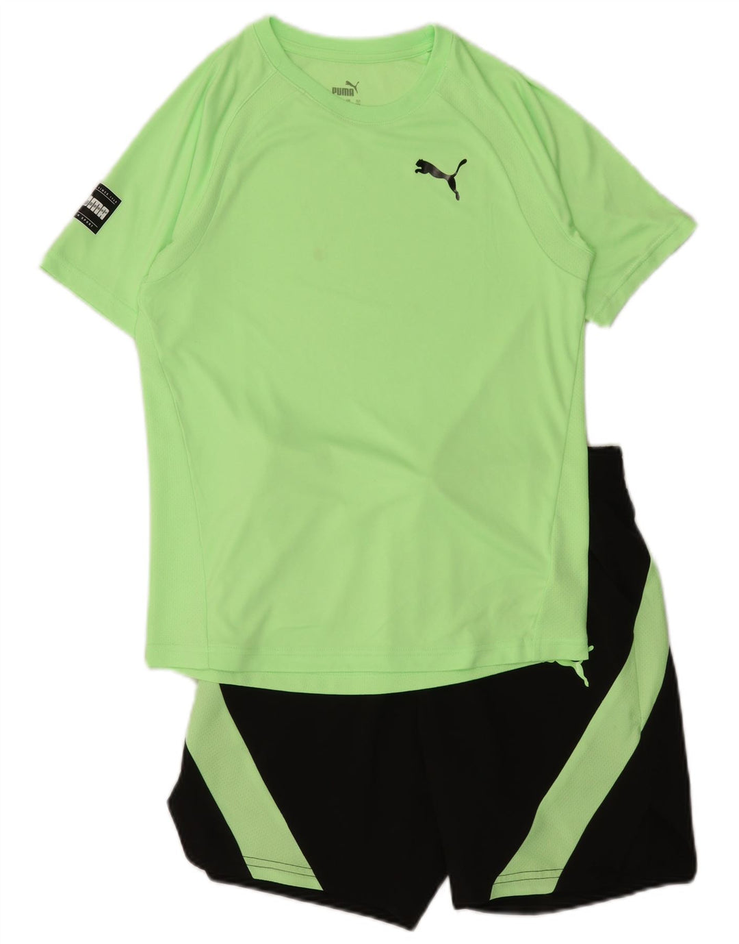 Set da 2 pezzi PUMA per ragazzi 13-14 anni Poliestere color block verde
