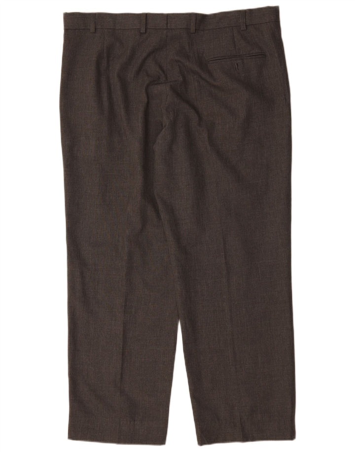 Pantaloni da abito dritti da uomo Marks & Spencer vestibilità regolare W38 L29 Grigi