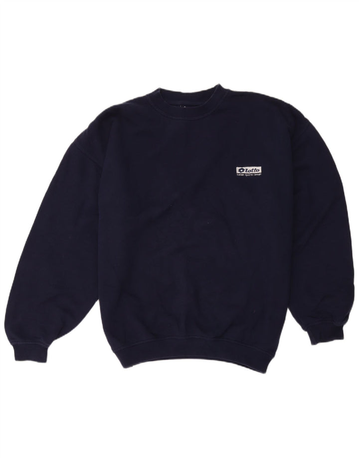 Felpa da uomo Lotto Maglione medio in cotone blu navy