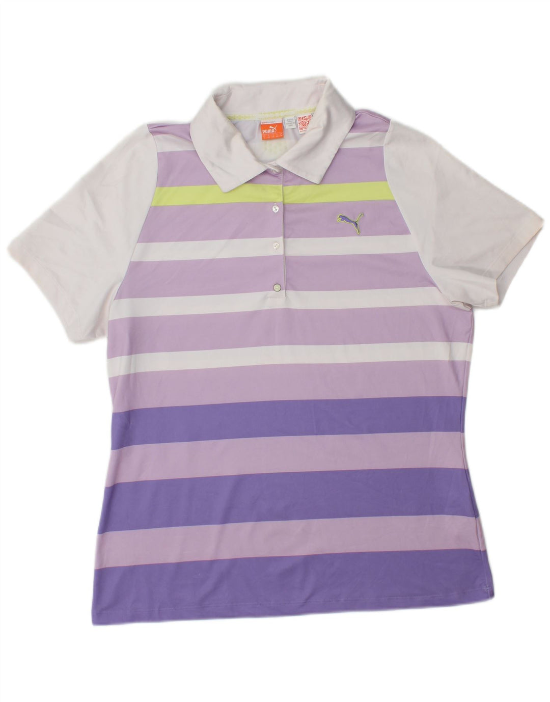 Polo PUMA da donna UK 14 Poliestere a righe grandi viola