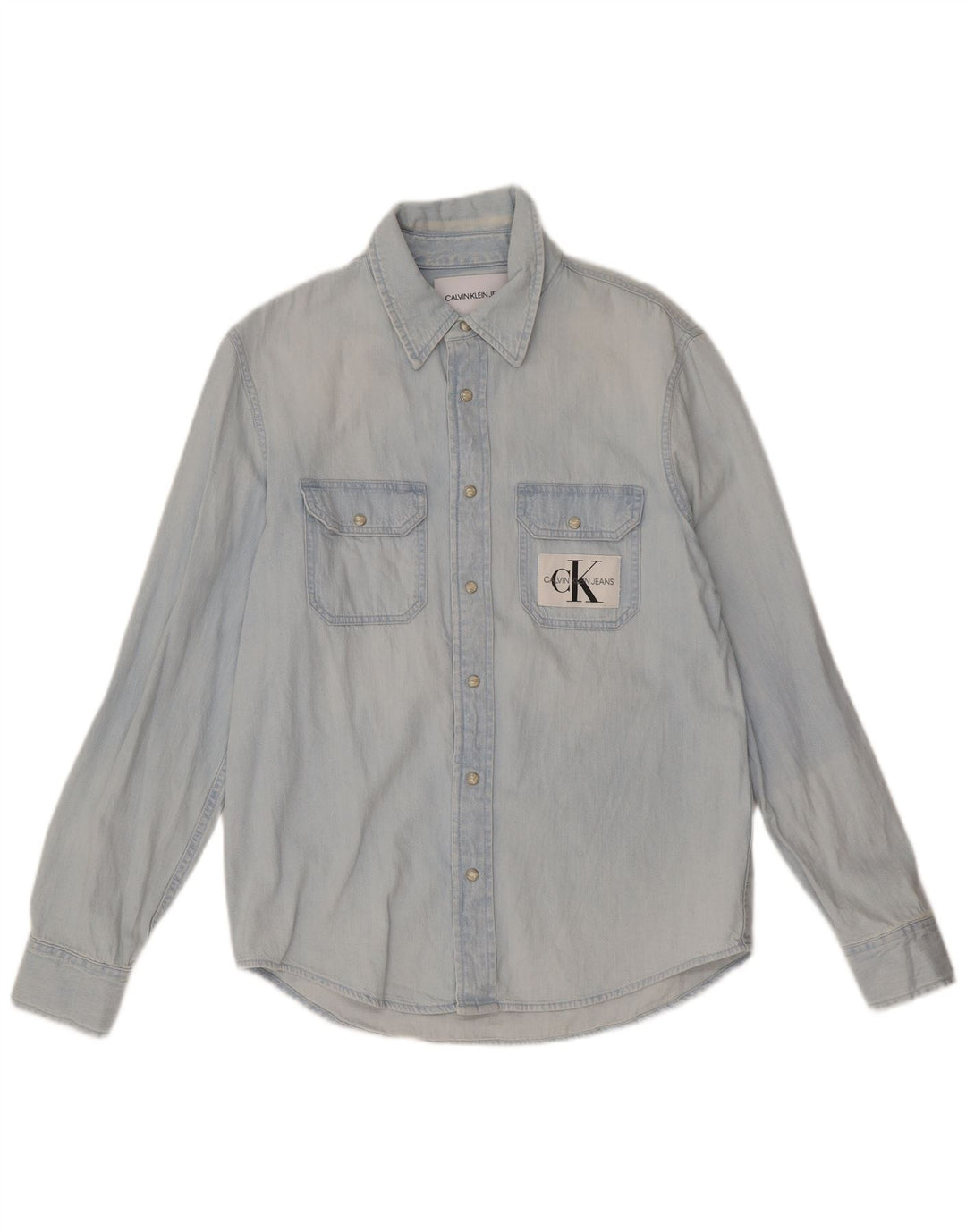 Camicia di jeans da uomo Calvin Klein Jeans piccola blu