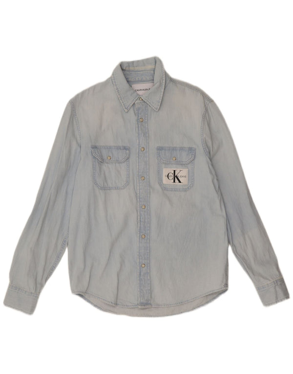 Camicia di jeans da uomo Calvin Klein Jeans piccola blu
