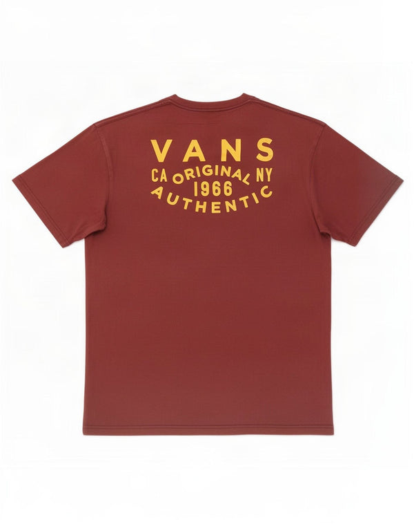 T-shirt grafica da uomo Vans Classic Fit, taglia grande, in cotone bordeaux