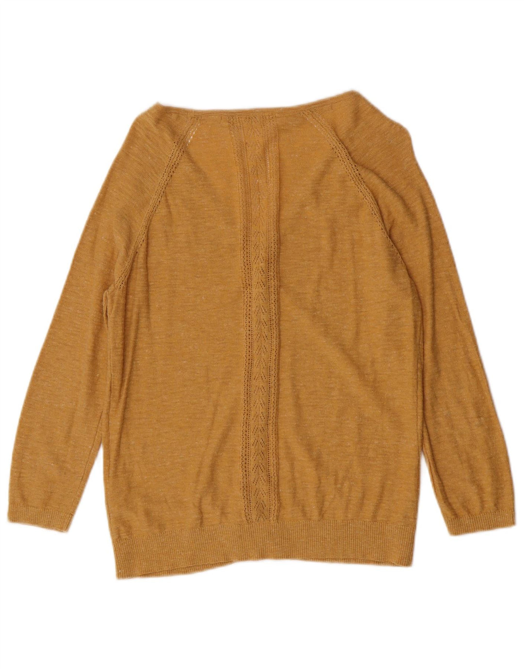 Maglione cardigan da donna Fat Face UK 10 piccolo cotone giallo