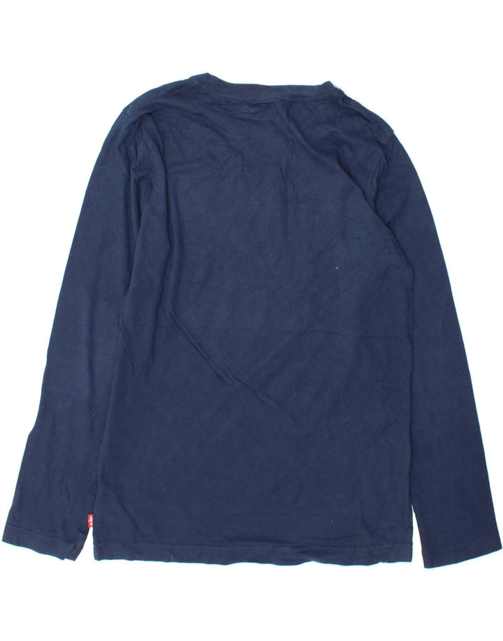 LEVI'S Boys Graphic Top Long Sleeve 12-13 Years Large  Navy Blue Cotton Vintage Levi's and Second-Hand Levi's from Messina Hembry 