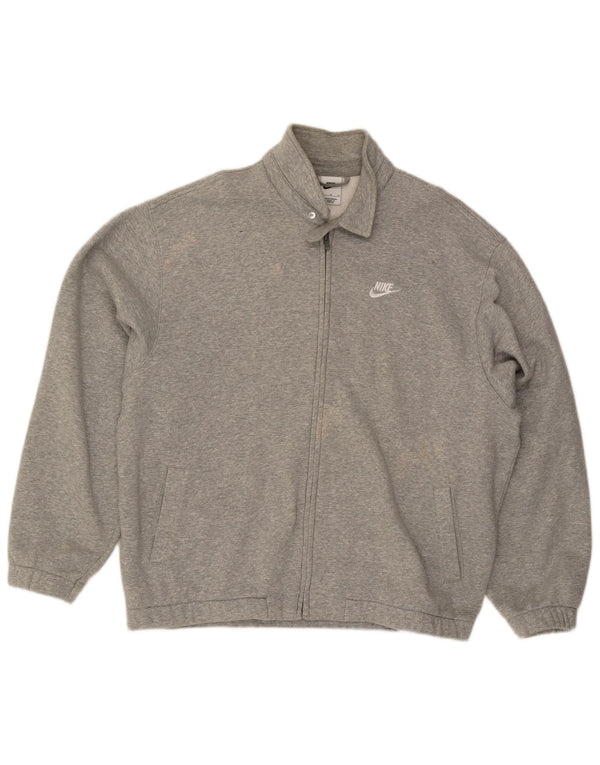 Giacca da ginnastica da uomo Nike XL in cotone chiazzato grigio