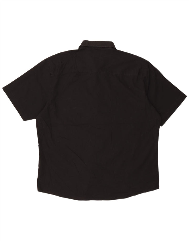 Camicia da uomo a maniche corte vestibilità regolare Pierre Cardin 3XL poliestere nero