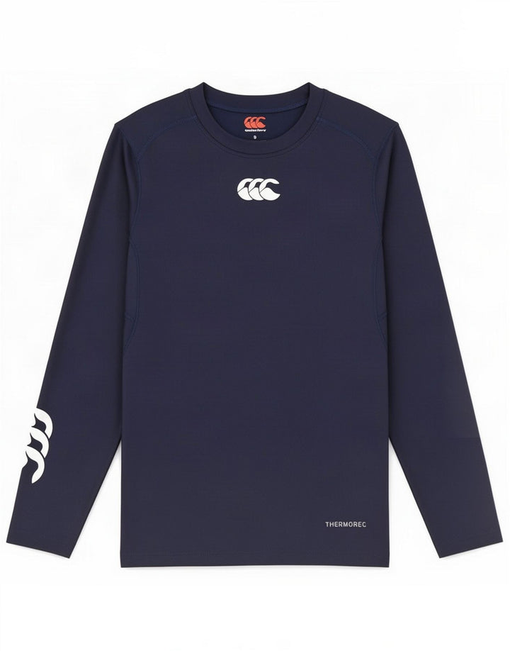Canterbury Top grafico da uomo a maniche lunghe piccolo blu navy Poliestere