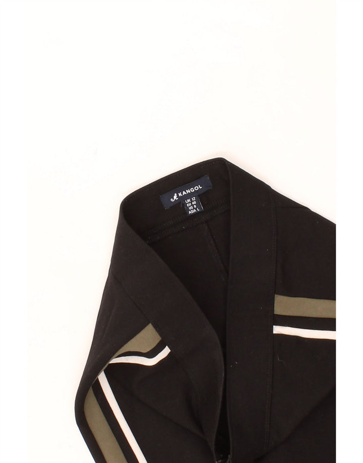 KANGOL Womens Leggings UK 12 Medium  Black Striped Vintage Kangol and Second-Hand Kangol from Messina Hembry 