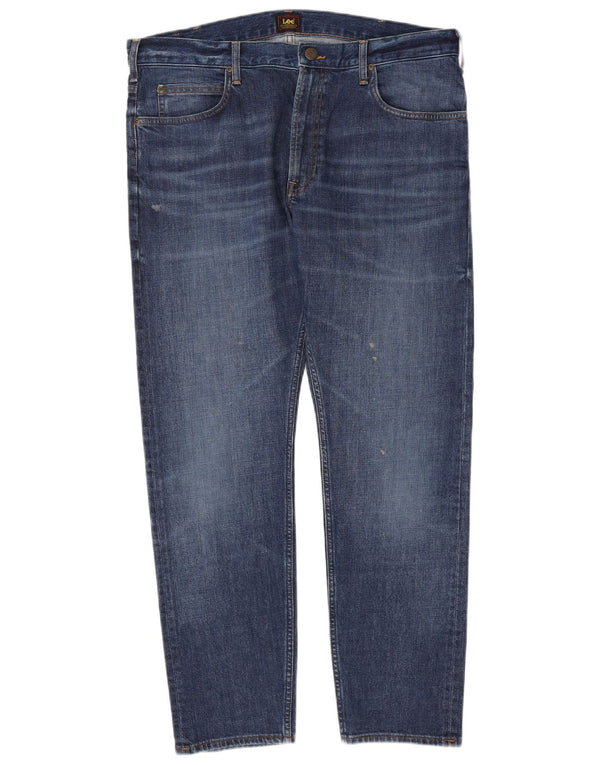 Jeans dritti slim Lee Rider da uomo W36 L32 in cotone blu