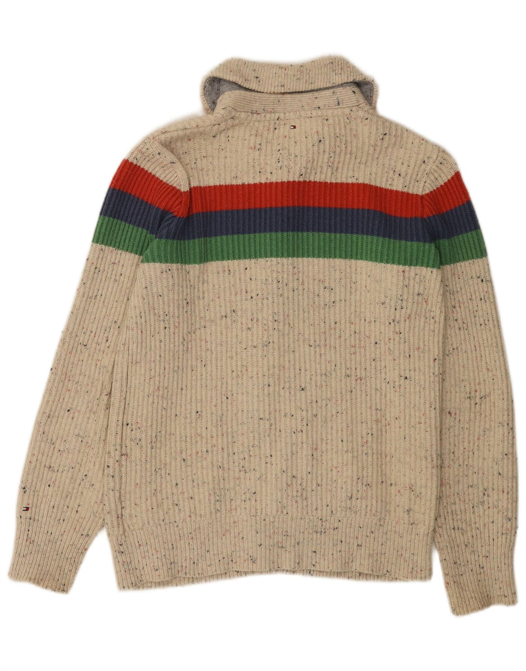 TOMMY HILFIGER Maglione cardigan per ragazzi 15-16 anni Cotone color block beige