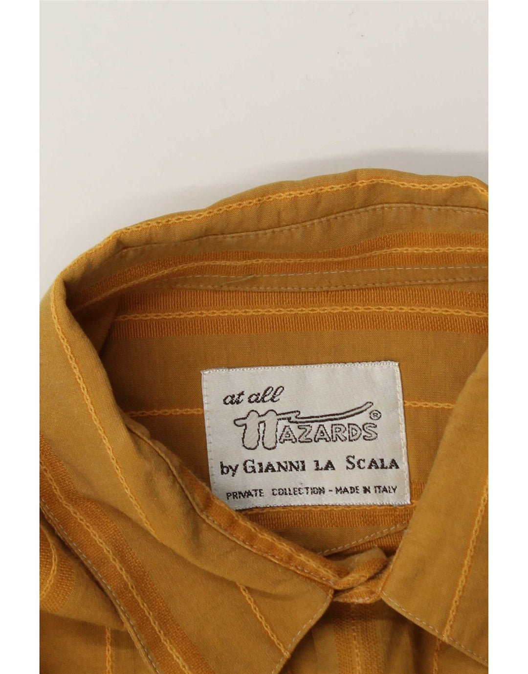 Camicia da uomo vintage grande gessato giallo