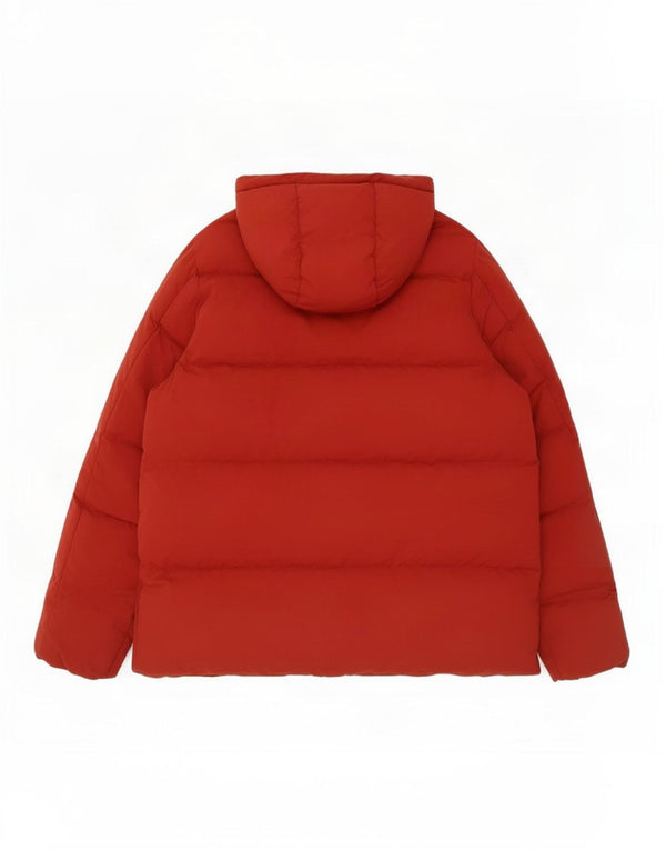 Seventy Cappotto imbottito con cappuccio da uomo UK 40 Large Rosso Poliestere
