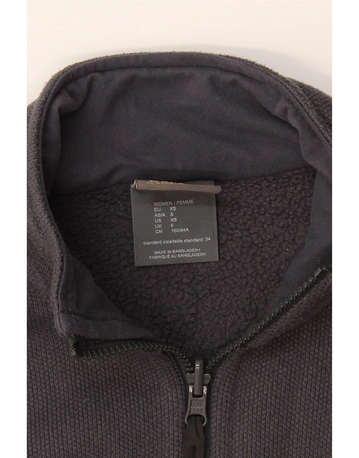 JACK WOLFSKIN Womens Tracksuit Top Jacket UK 6 XS Grey Polyester Vintage Jack Wolfskin and Second-Hand Jack Wolfskin from Messina Hembry 