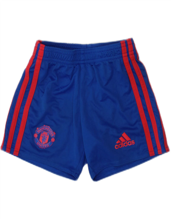 Pantaloncini sportivi ADIDAS da ragazzo Manchester United 2-3 anni in poliestere blu