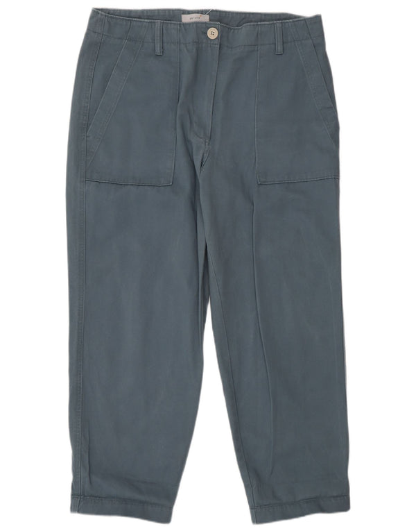 Pantaloni cargo a vita alta da donna Marks & Spencer UK 16 Large W34 L27 Blu