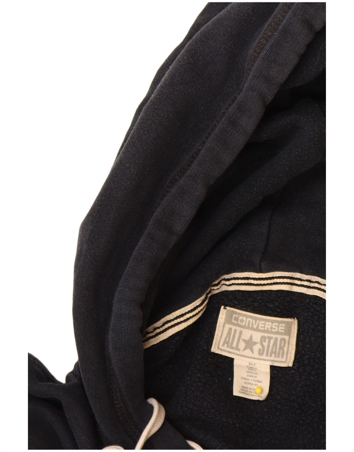 Felpa con cappuccio da uomo Converse piccola in cotone blu navy