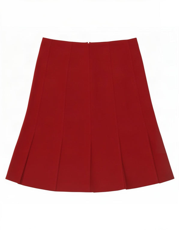 Luisa Spagnoli Womens A-Line Skirt IT 42 Medium W28 Burgundy Wool