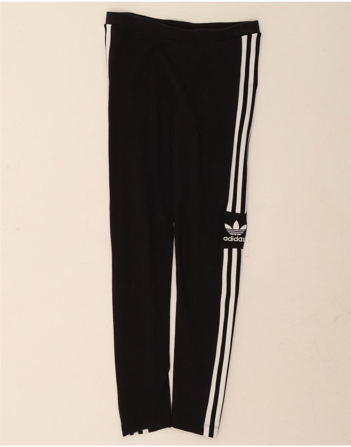 ADIDAS Womens Leggings UK 10 Small Black Cotton Vintage Adidas and Second-Hand Adidas from Messina Hembry 
