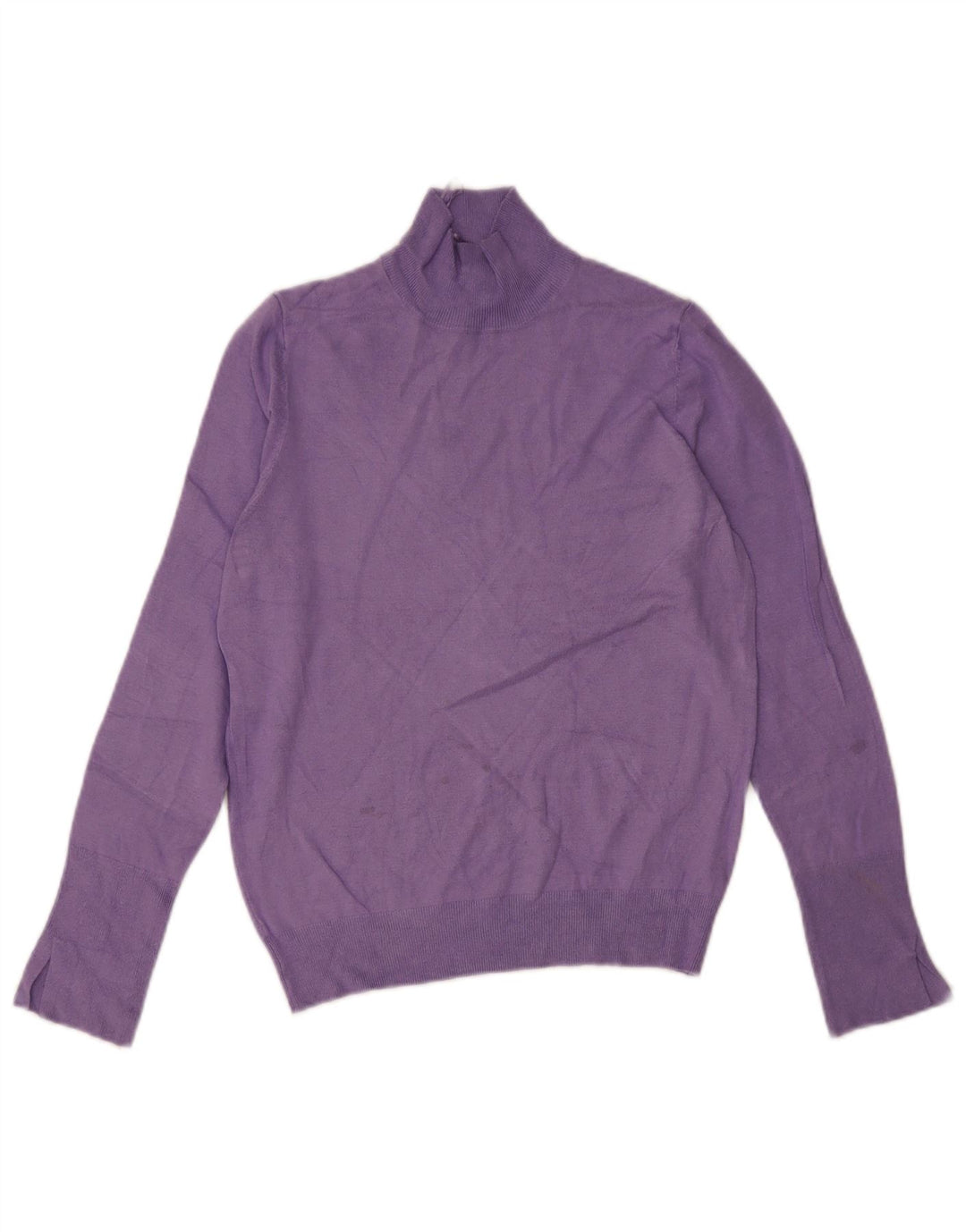 Maglione maglione collo alto da donna Zara UK 12 viola medio