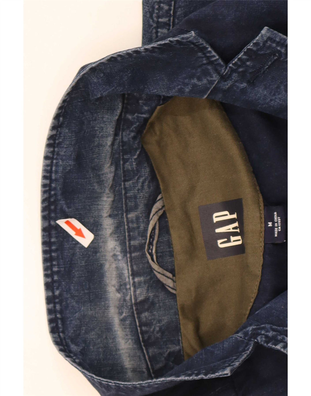 Giacca blazer in denim da uomo a 3 bottoni Gap UK 38 cotone medio blu navy