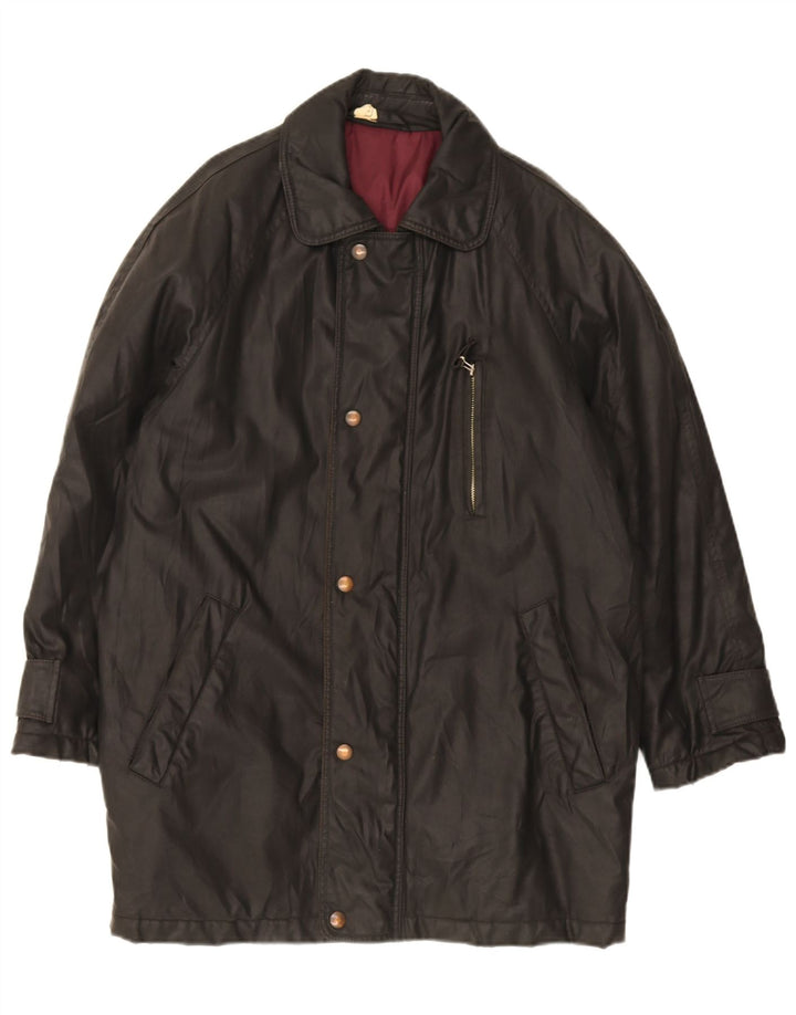 Cappotto vintage da uomo in stile giacca a vento UK 42 XL nero