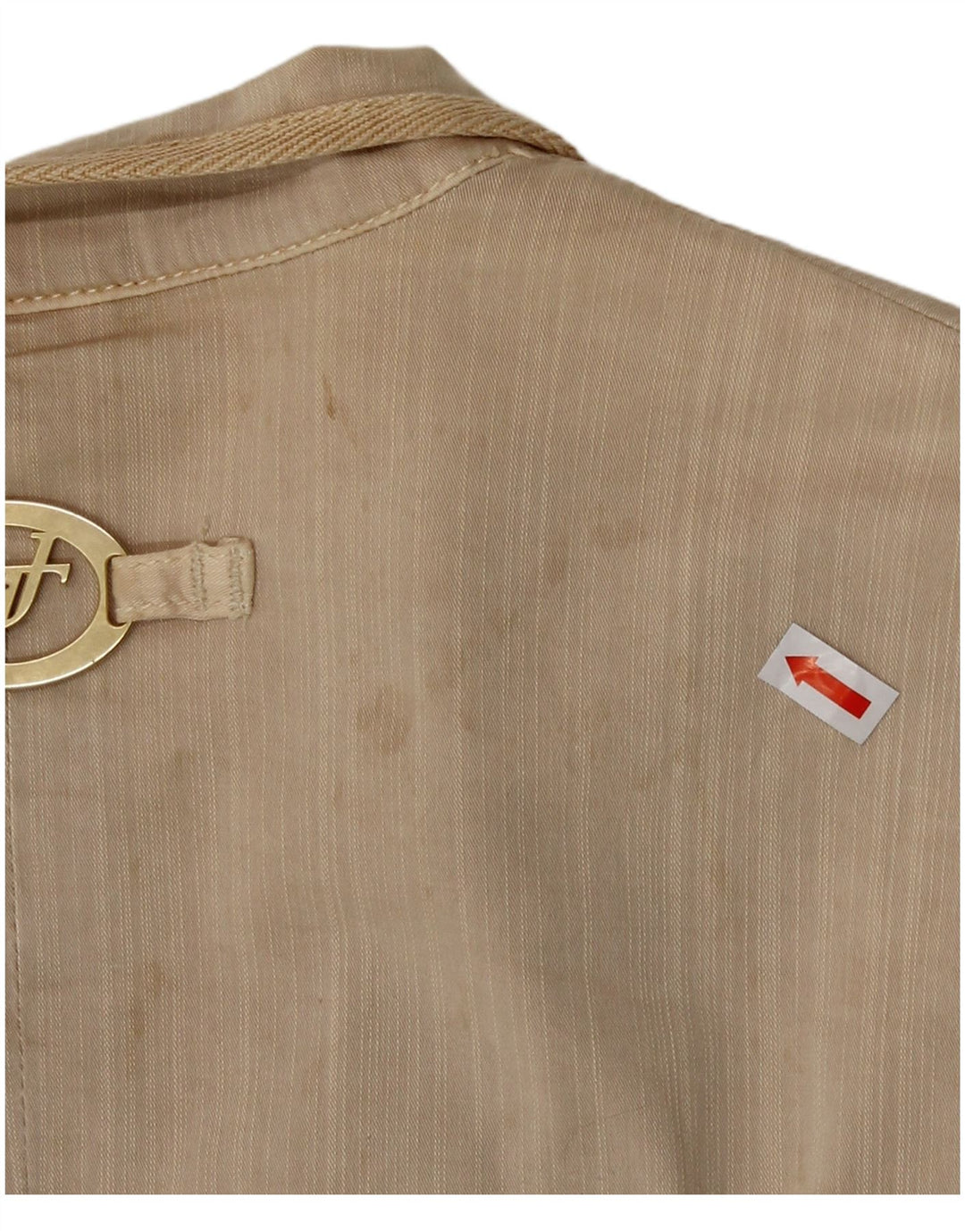Giacca Blazer 2 Bottoni Donna Trussardi IT 46 Large in Cotone Beige