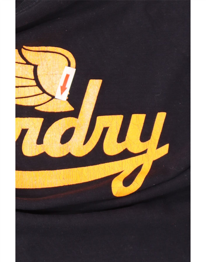 T-shirt grafica classica da uomo Superdry Top grande in cotone blu navy