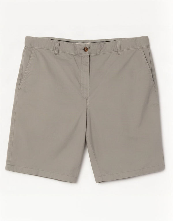 Pantaloncini chino da donna Marks & Spencer UK 16 Large W36 cotone grigio