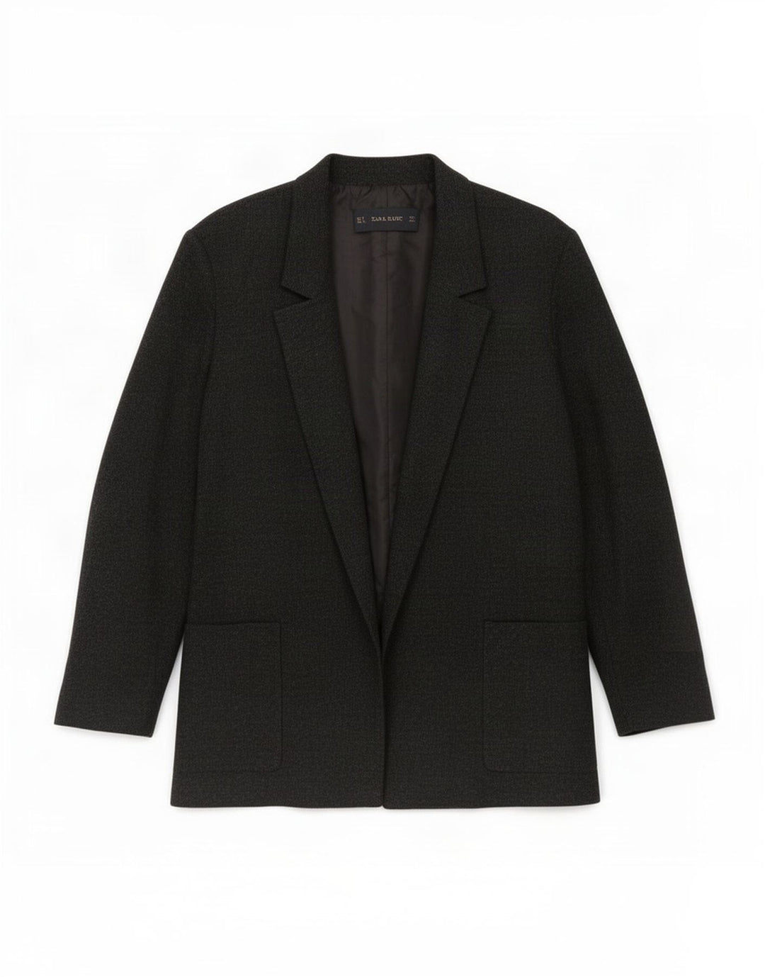 Giacca blazer aperta da donna Zara UK 14 grande nera