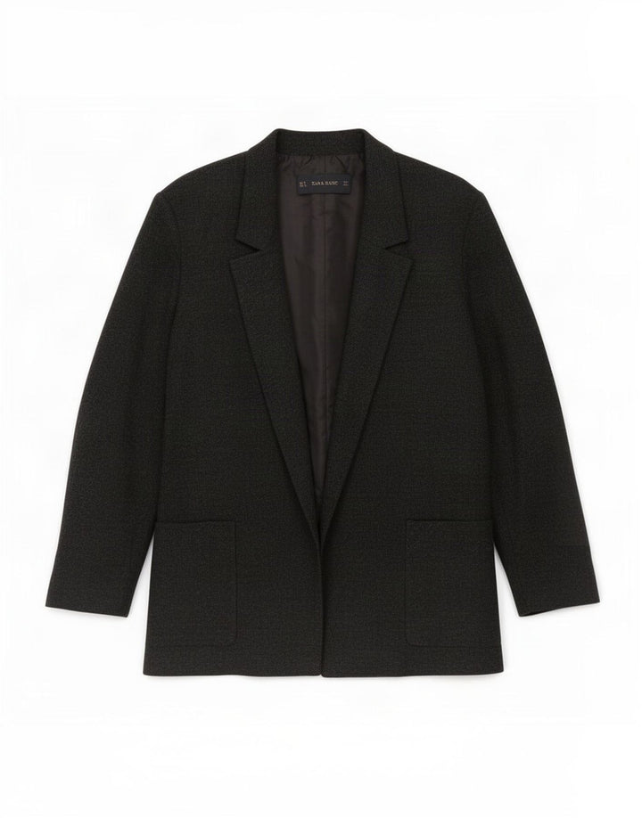 Giacca blazer aperta da donna Zara UK 14 grande nera