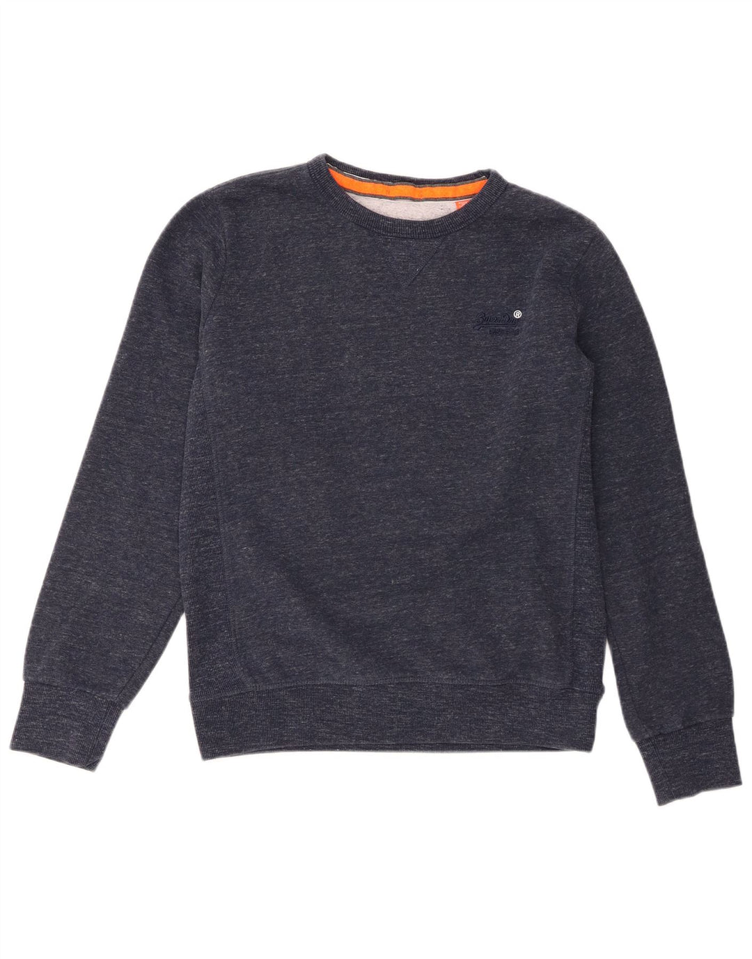 Felpa da uomo Superdry Maglione grande cotone screziato blu navy