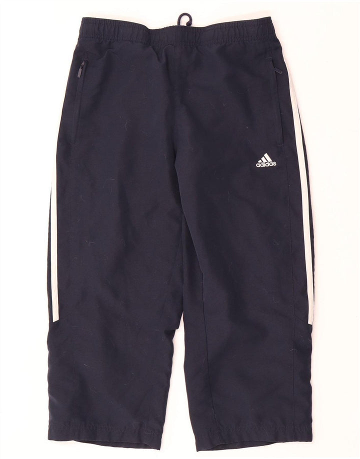 Pantaloni da tuta Adidas Capri da donna UK 10 Small Poliestere blu navy