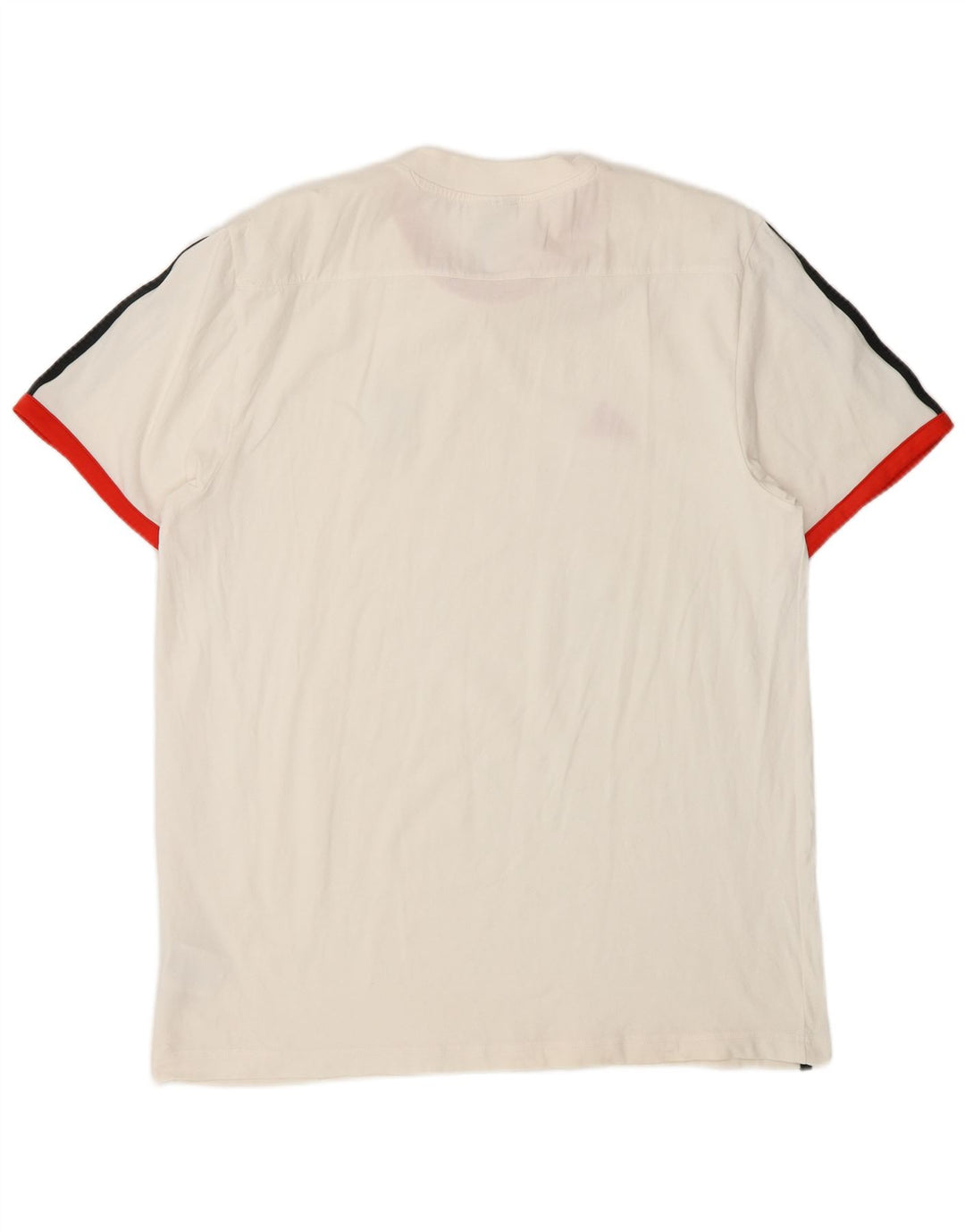 T-shirt Adidas da uomo a maniche corte, grande, in cotone bianco