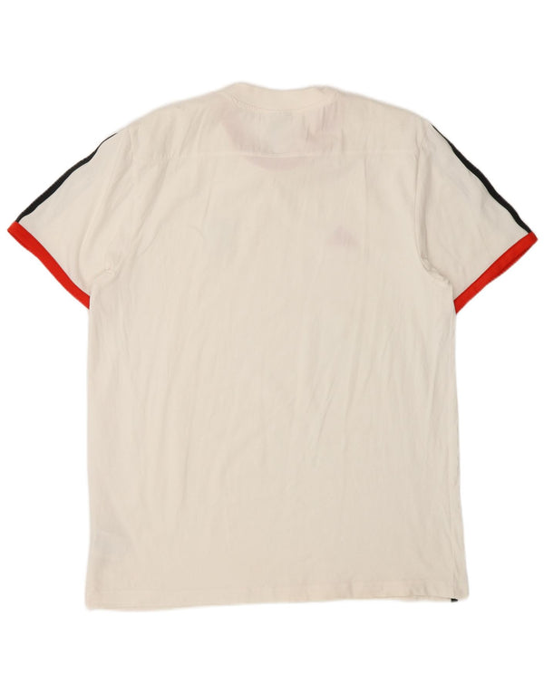 T-shirt Adidas da uomo a maniche corte, grande, in cotone bianco