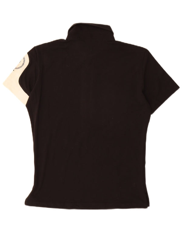 Polo da uomo BIKKEMBERGS cotone color block medio nero