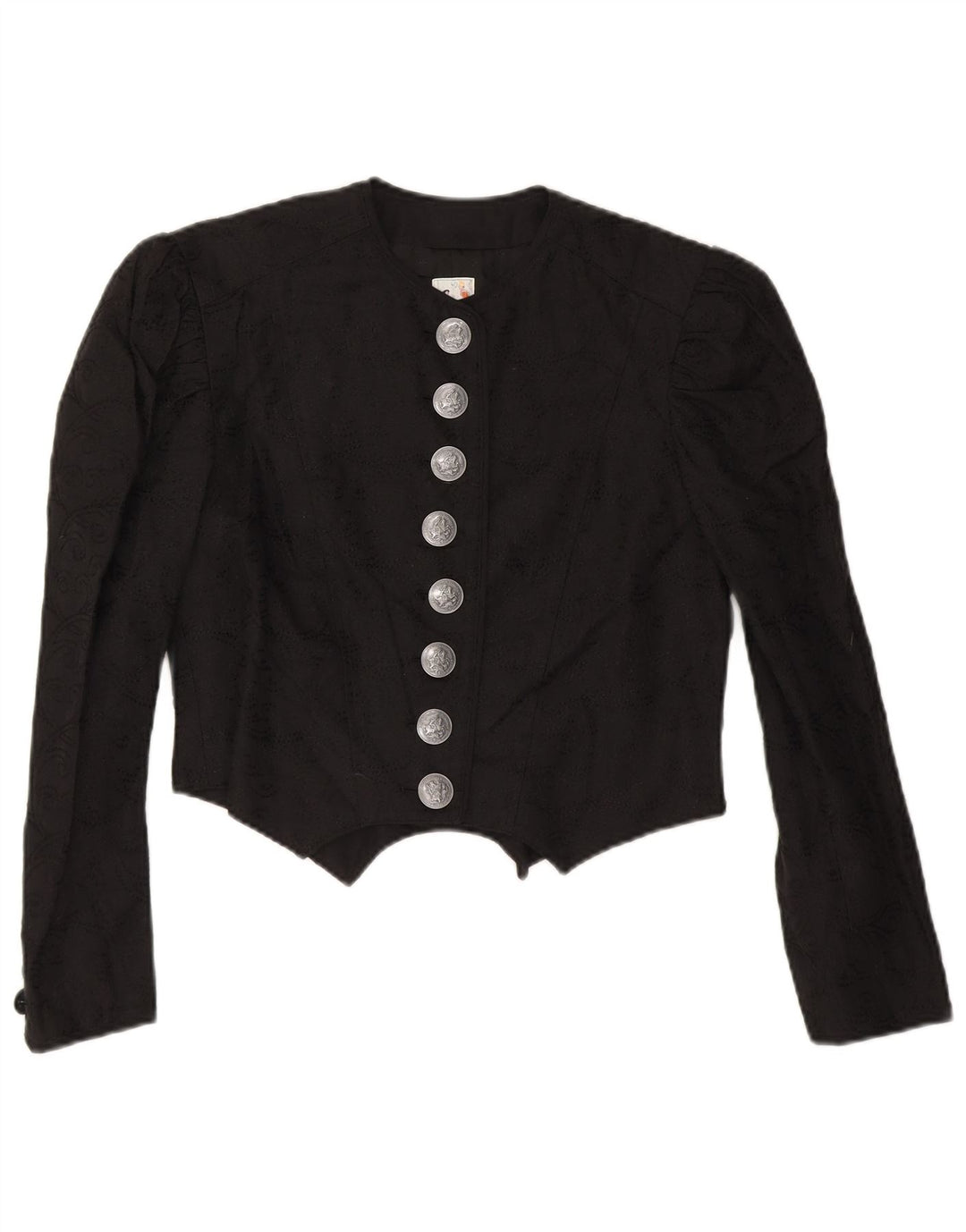Gossl Donna Trachten Crop Cardigan Top EU 40 Lino Nero Medio