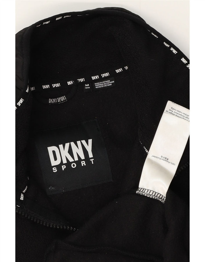 Giacca in pile da uomo DKNY UK 38 poliestere nero medio