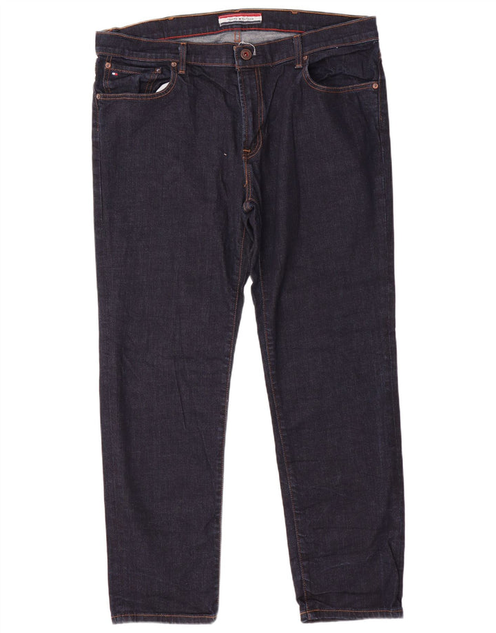 Jeans slim da uomo Tommy Hilfiger W38 L30 cotone blu navy