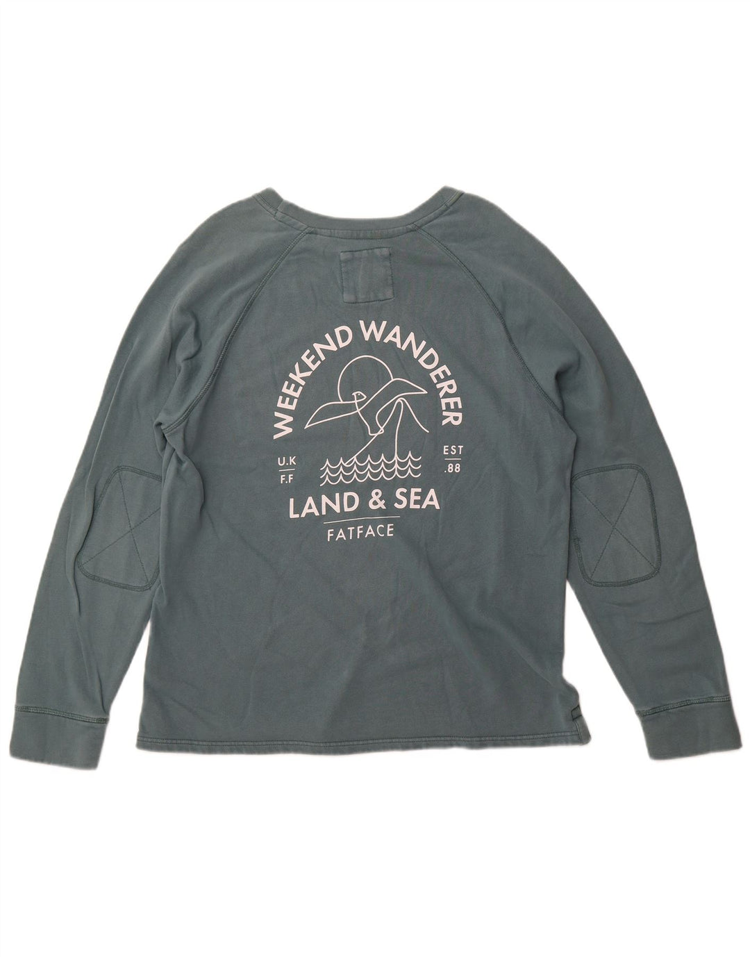 Felpa grafica da uomo Fat Face Maglione grande cotone verde