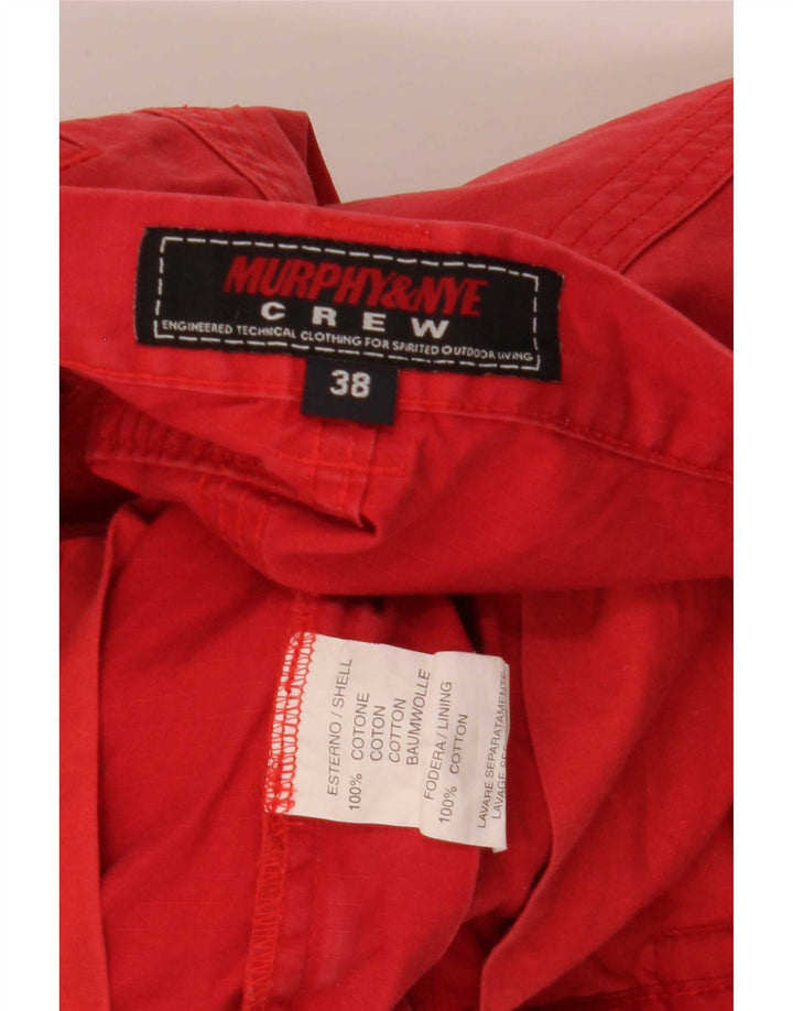 Pantaloncini cargo da uomo Murphy & Nye W38 XL in cotone rosso