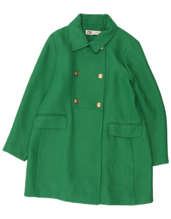 Cappotto doppiopetto da donna Zara UK 18 XL verde poliestere
