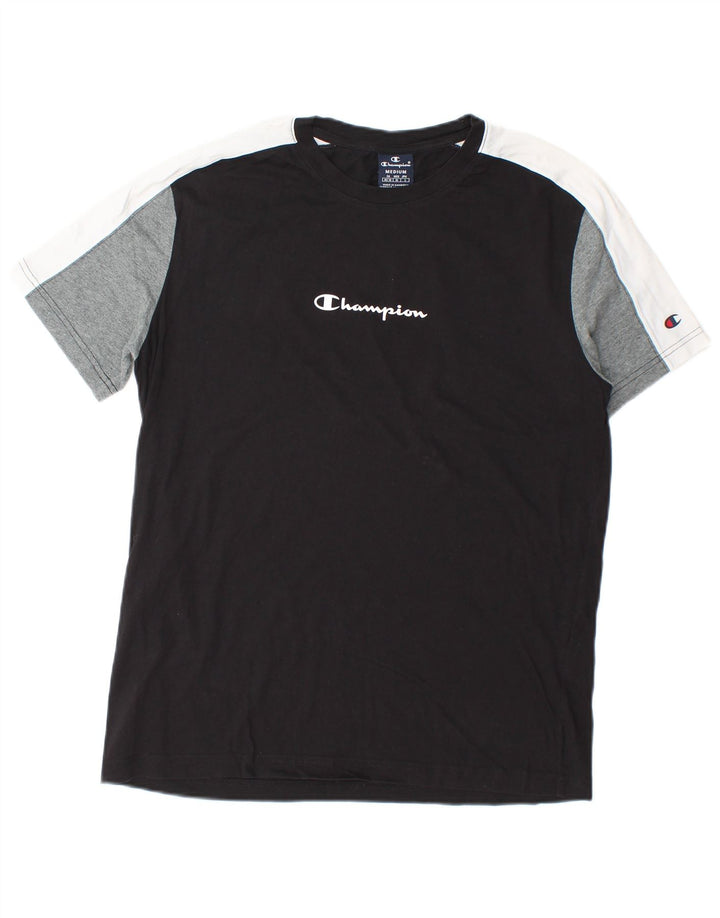 T-shirt grafica da uomo Champion Top color block nero medio