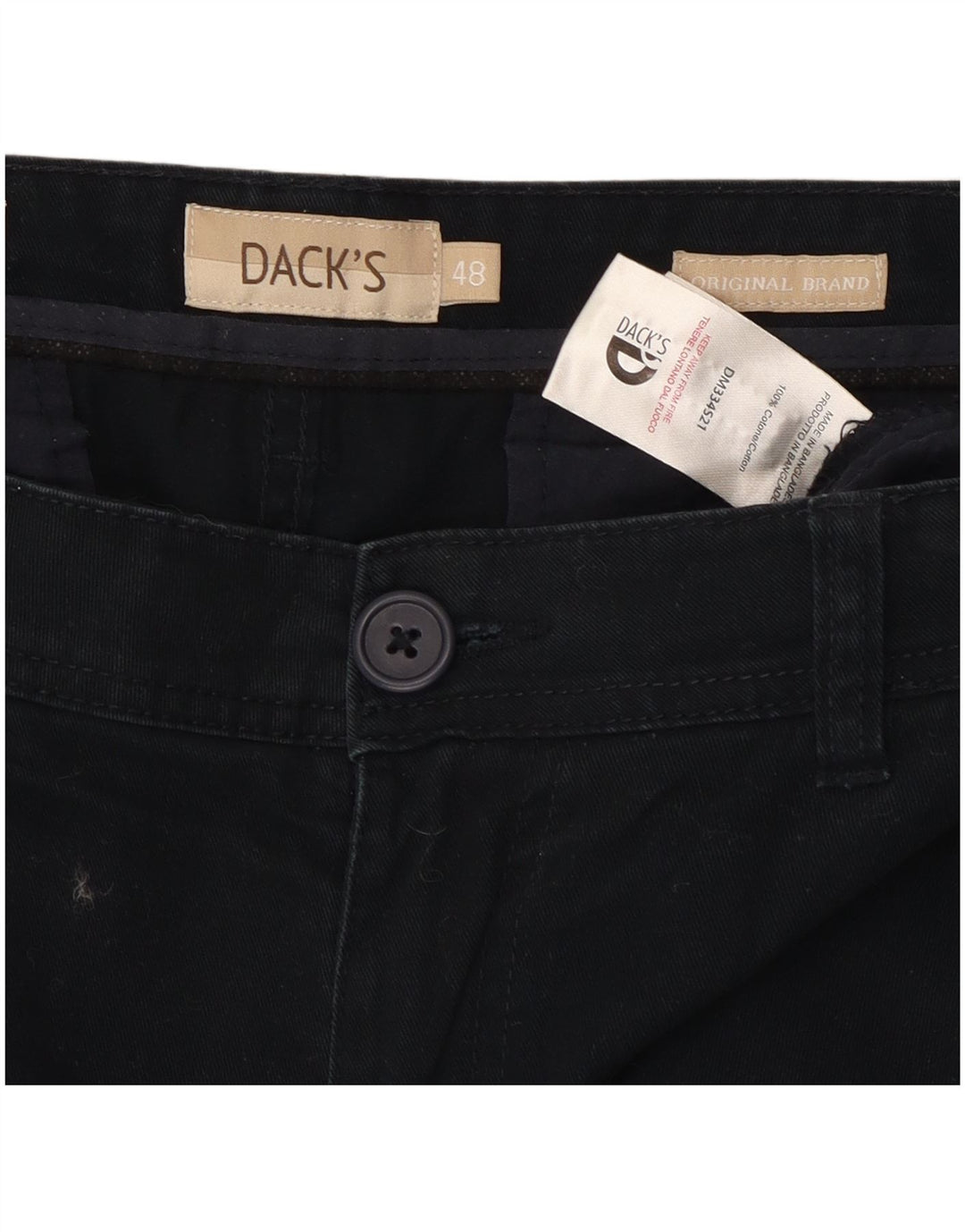 Pantaloncini chino vestibilità regolare da uomo DACK'S IT 48 medio W32 cotone blu navy