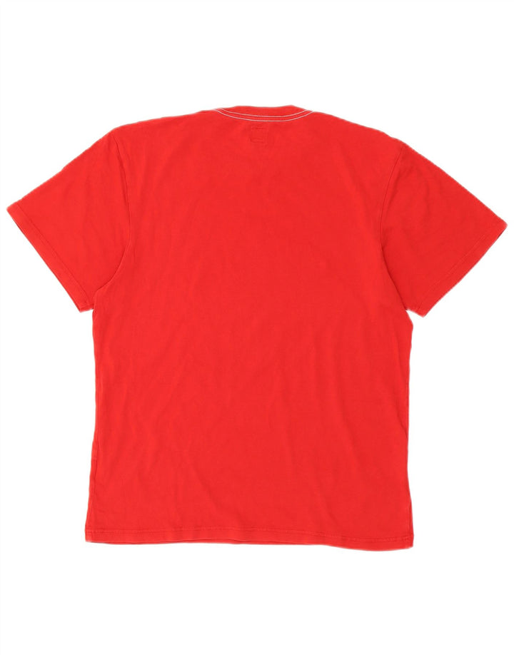 T-shirt grafica da uomo Adidas Top in cotone rosso medio