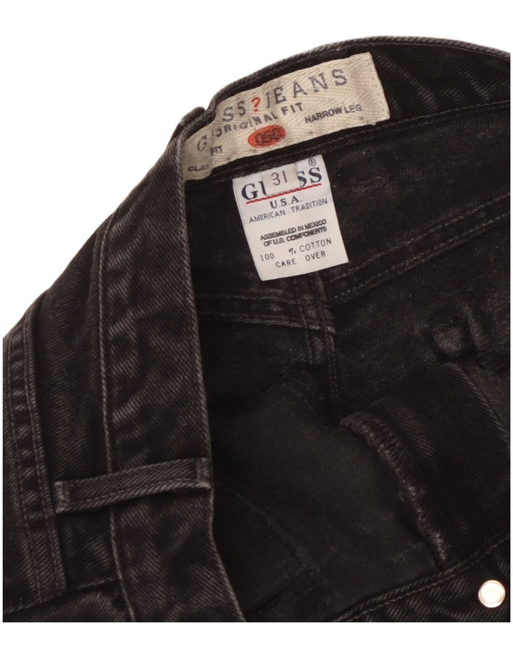 Jeans affusolati da donna Guess W31 L30 cotone nero
