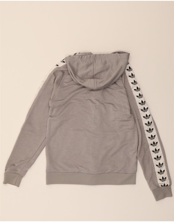 ADIDAS Mens Graphic Zip Hoodie Sweater Small Grey Polyester Vintage Adidas and Second-Hand Adidas from Messina Hembry 