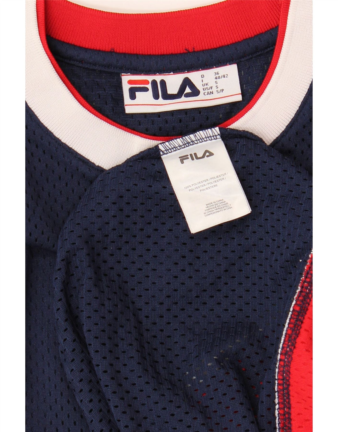 T-shirt grafica da uomo FILA Top Small blu navy